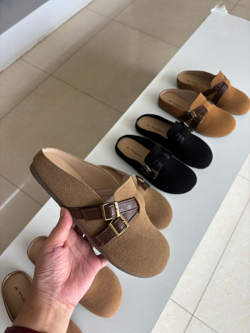 Double Belted Slid On Clogs